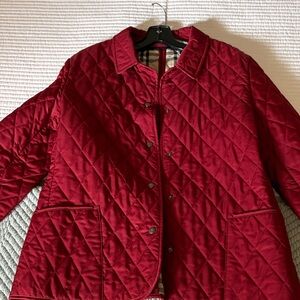 Burberry Barn Jacket,, wine color, size medium.  Barely worn